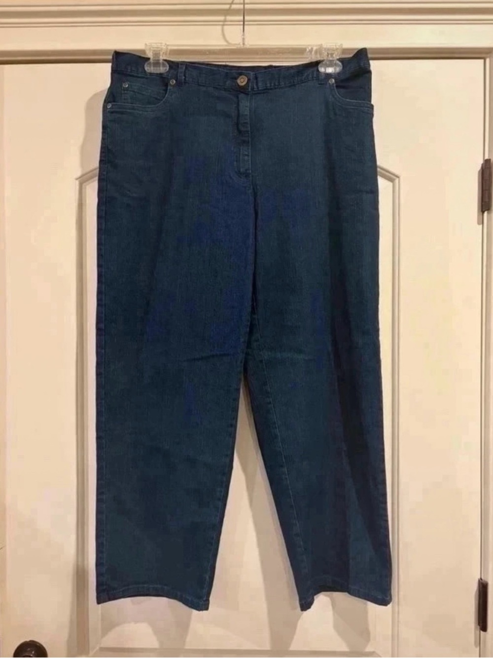 Ruby Rd. Women's Straight-Leg Jeans in Dark Blue Wash